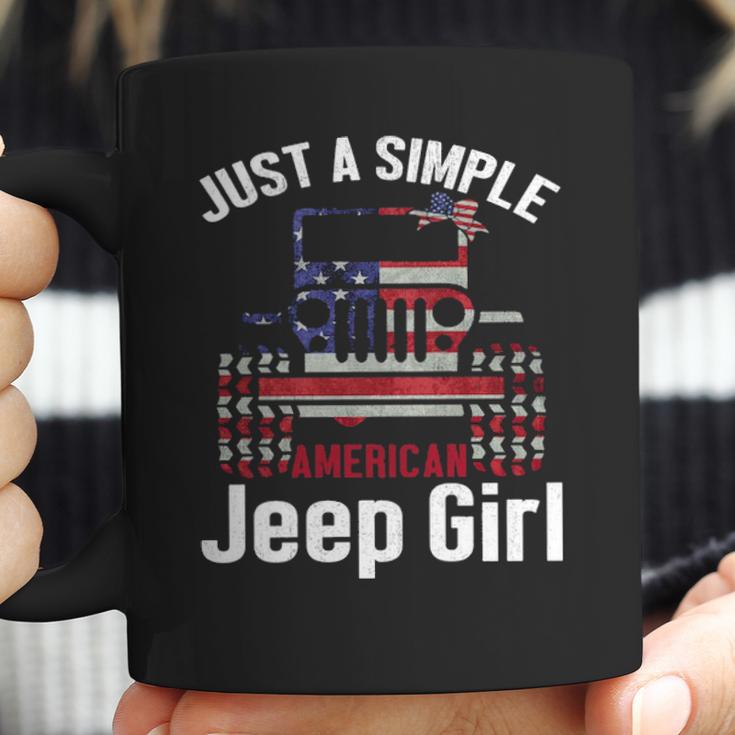 Just A Simple Jeep Girl American Flag 4Th Of JulyCoffee Mug