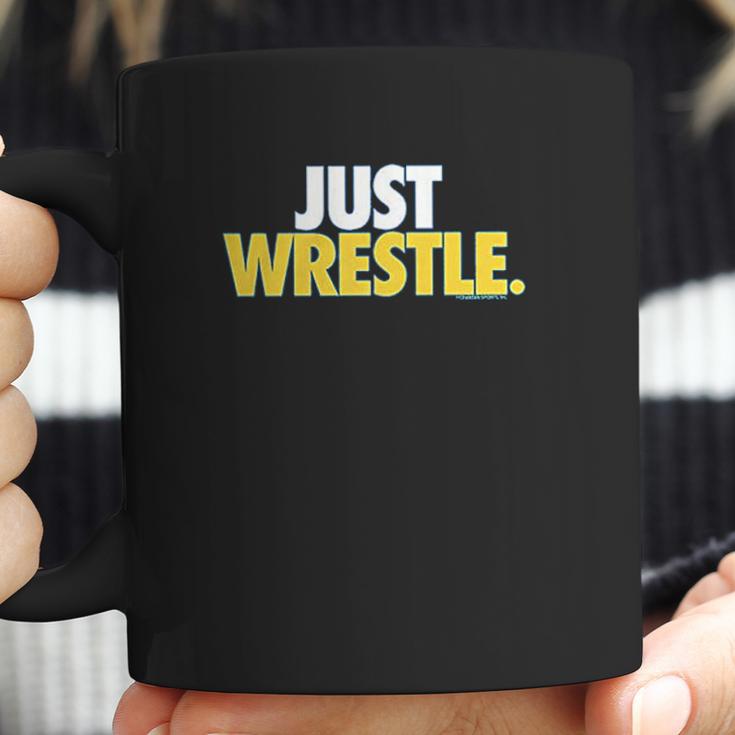 Just Wrestle Youth Wrestling By Chalktalk Sports Coffee Mug