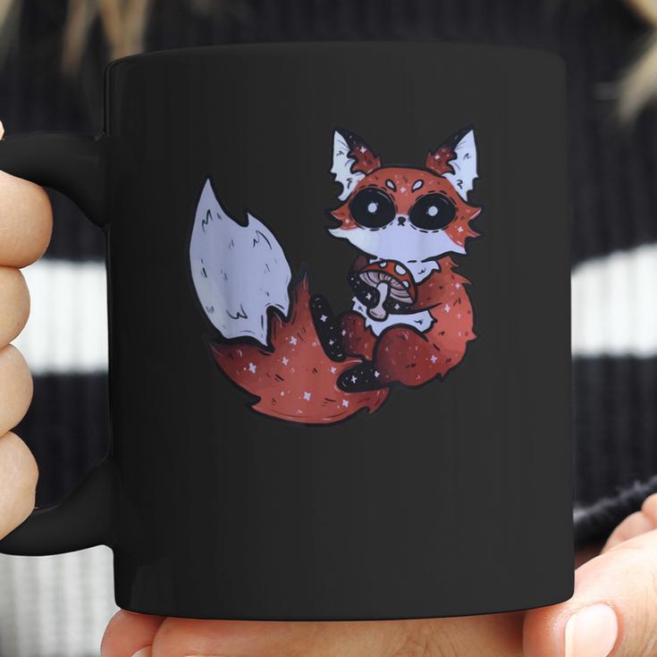 Kawaii Pastel Goth Art Cute Creepy Red Fox Fennec Grey Fox Men Women T-Shirt Graphic Print Casual Unisex Tee Coffee Mug