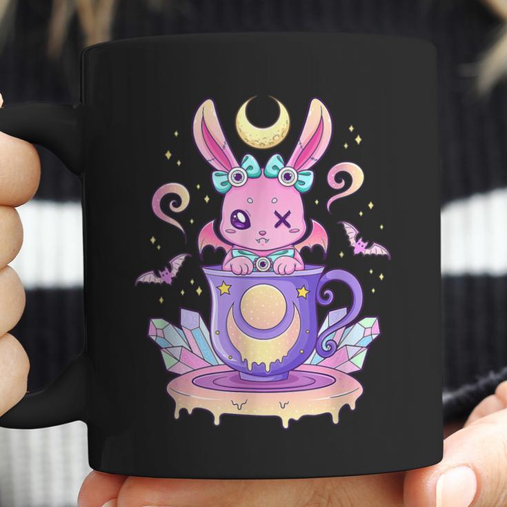 Kawaii Pastel Goth Cute Creepy Bunny In Teacup Men Women T-Shirt Graphic Print Casual Unisex Tee Coffee Mug