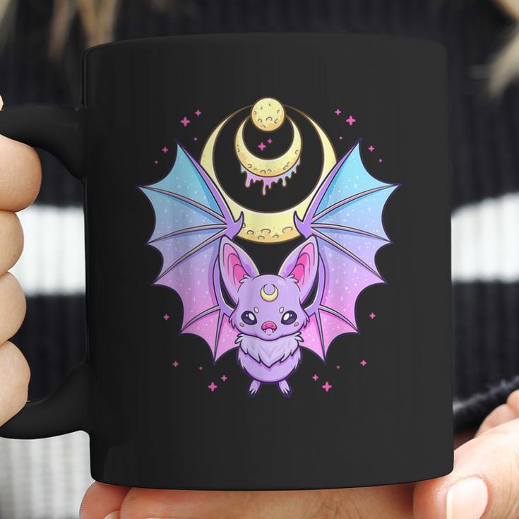 Kawaii Pastel Goth Cute Creepy Crescent Moon Bat Men Women T-Shirt Graphic Print Casual Unisex Tee Coffee Mug