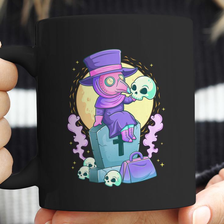 Kawaii Pastel Goth Cute Creepy Plague Doctor Skull Coffee Mug