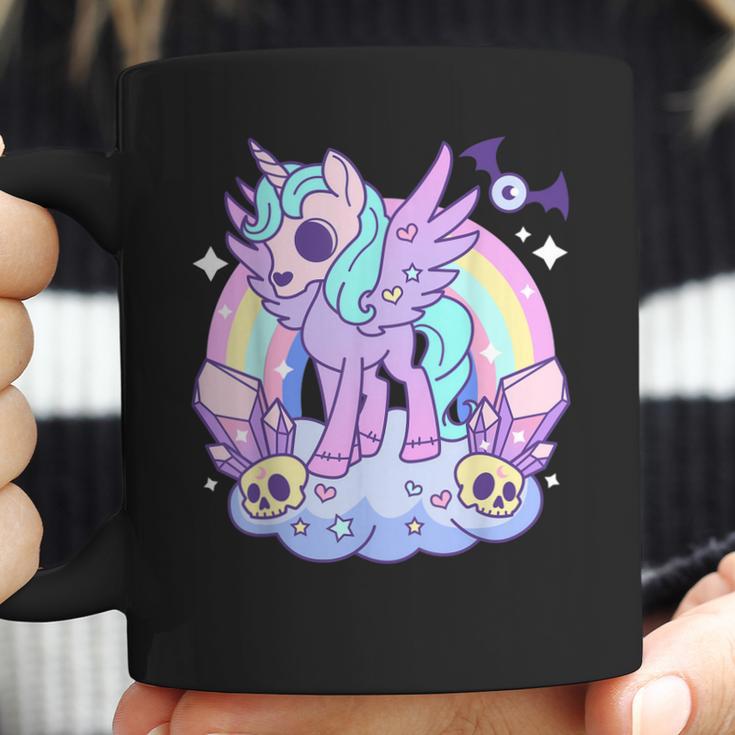 Kawaii Pastel Goth Unicorn Pony - Aesthetic Gothic Skeleton Coffee Mug