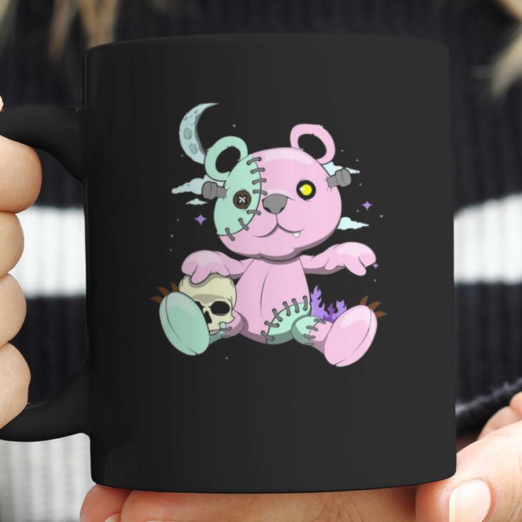 Kawaii Pastel Goth Witchy Bear And Skull Cute Creepy Bear Coffee Mug