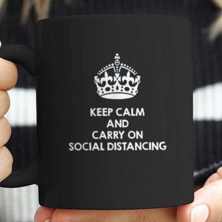 Keep Calm And Carry On Social Distancing Coffee Mug