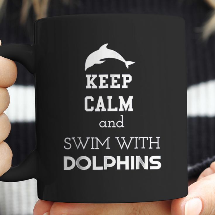 Keep Calm And Swim With Dolphins Coffee Mug