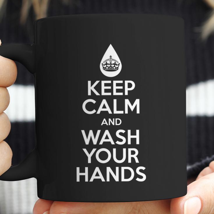 Keep Calm And Wash Your Hands Funny Virus Coffee Mug