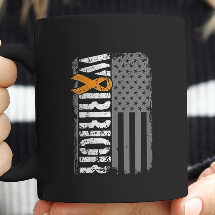 Kidney Warrior Sideways Awareness Ribbon Usa Flag Coffee Mug