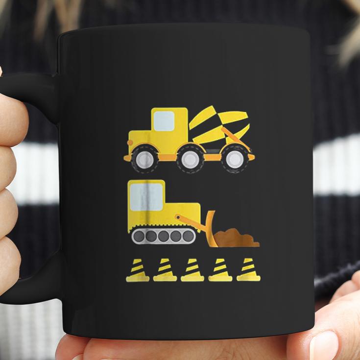 Kids Boys Construction Diggers And Trucks Coffee Mug