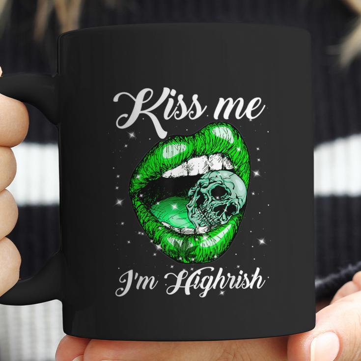 Kiss Me Im Highrish Cannabis Lips Weed Love Lips Cannabis Graphic Design Printed Casual Daily Basic Coffee Mug