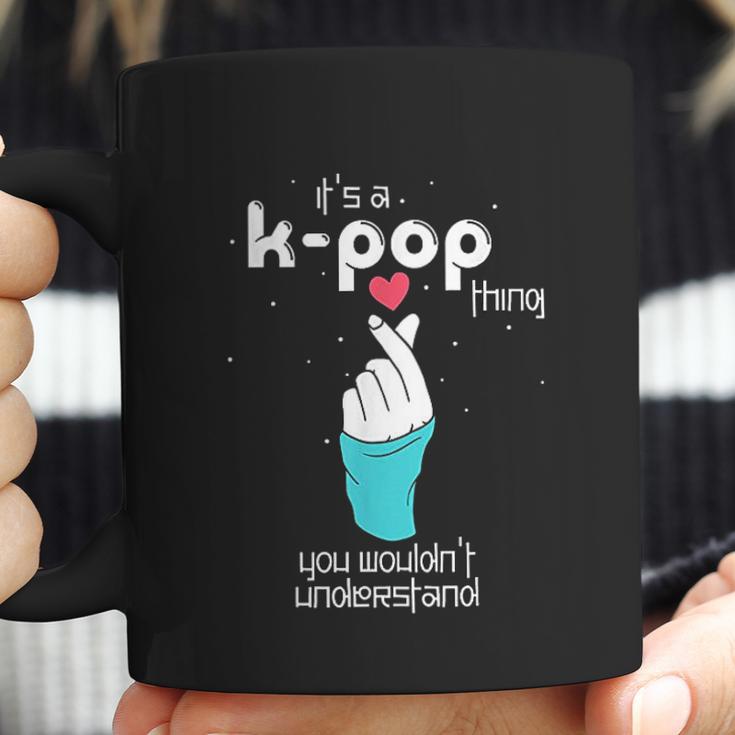 Korean Style Finger Heart Hand Symbol Pop Music Lover K Pop Coffee Mug