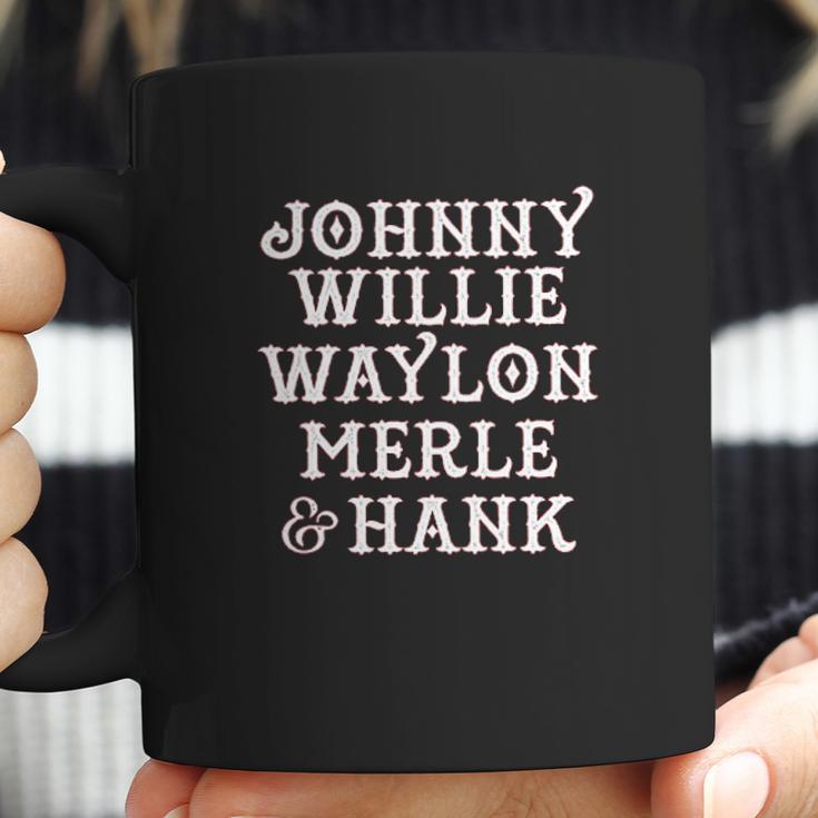 Ladies Johnny Willie Waylon Merle Hank Scoop Coffee Mug