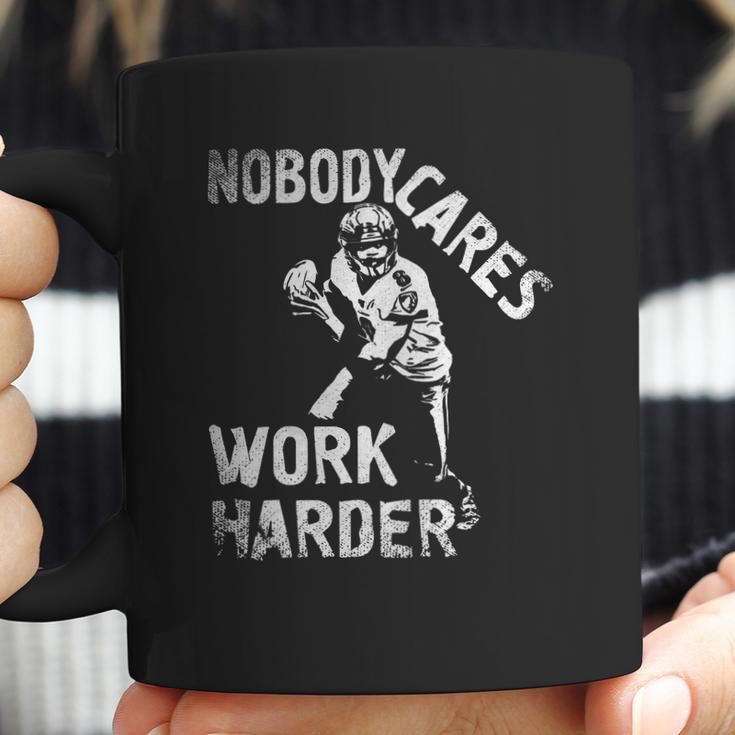 Lamar Jackson Nobody Cares Work Harder T-Shirt Coffee Mug