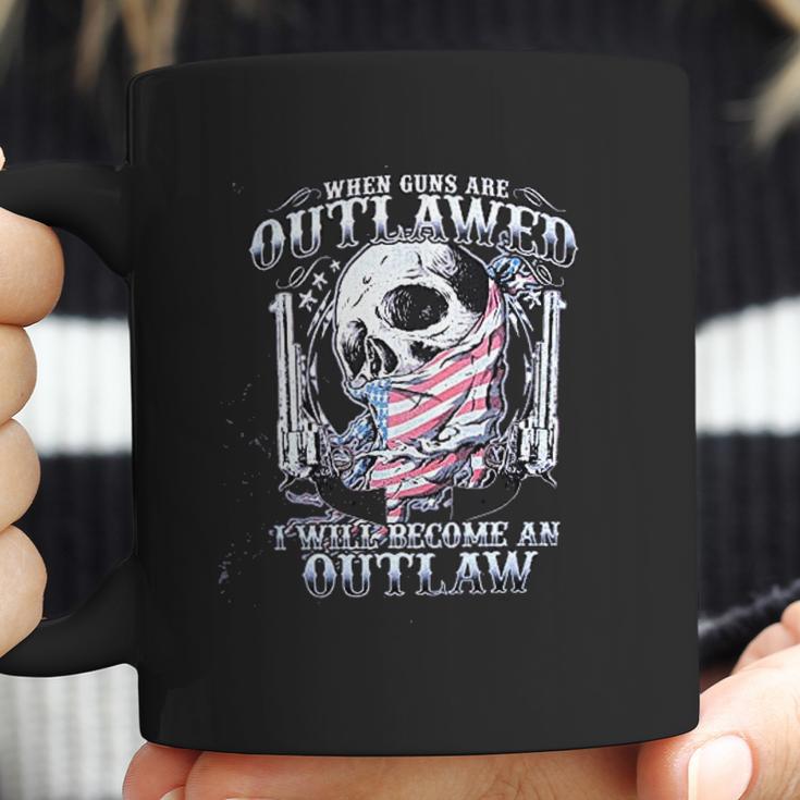 Leather Supreme Patriotic Outlawed Skull Denim Cutoff Biker Coffee Mug