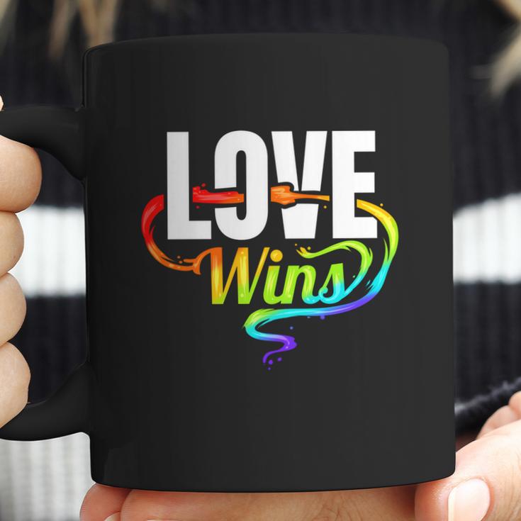 Lgbtq Love Wins Logo For Pride Month Funny Gift Coffee Mug