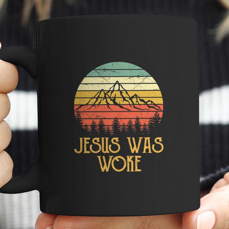 Liberal Democrat Jesus Was Woke Funny Christian Coffee Mug