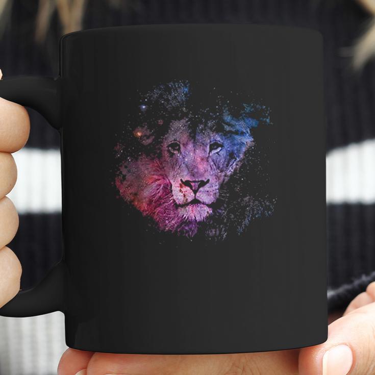 Lion Watercolor Style Leo Astrology Space Nebula Lion Coffee Mug