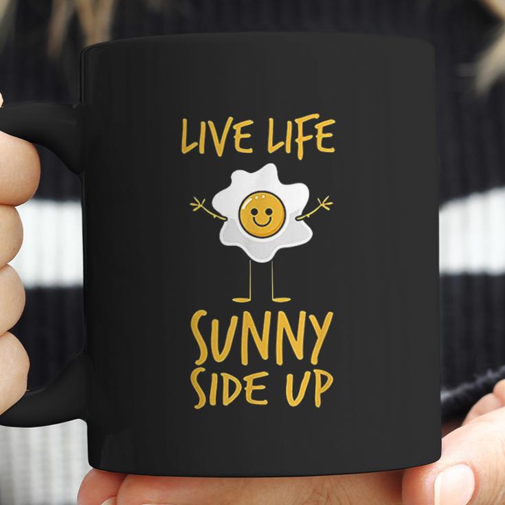 Live Life Sunny Side Up Egg Lover Breakfast Brunch Coffee Mug