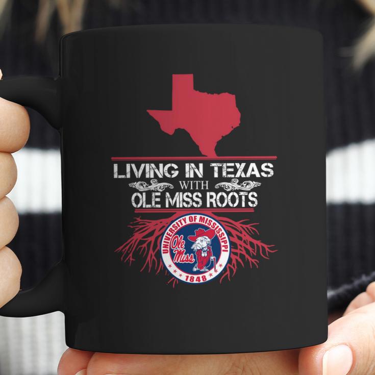 Living In Texas With Ole Miss Roots Coffee Mug