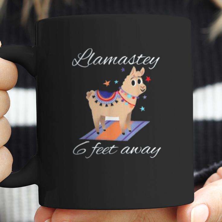 Llamastay 6 Feet Away Funny Llama Yoga Social Distancing Coffee Mug