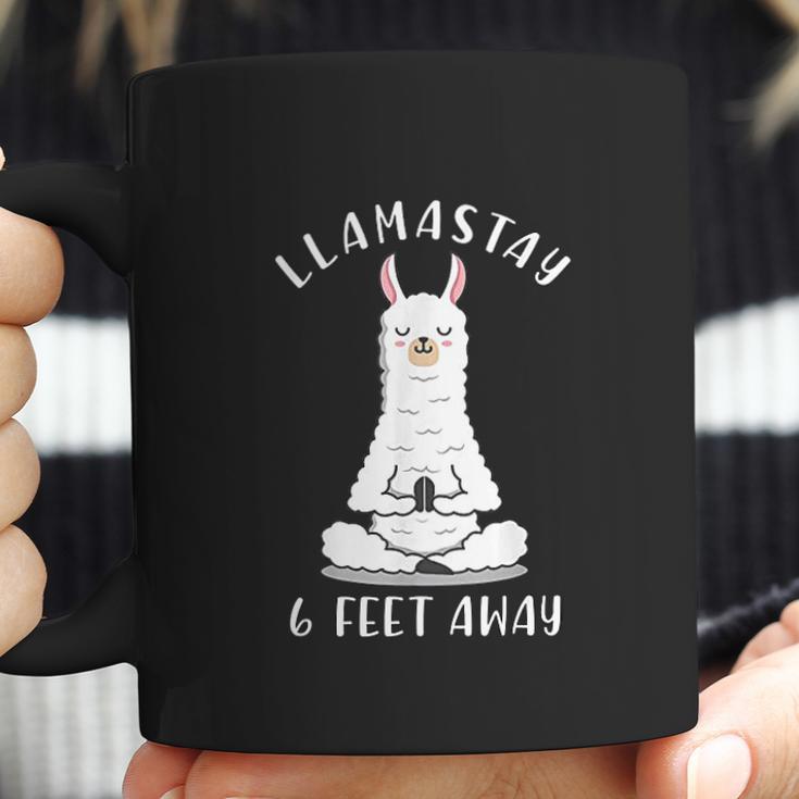 Llamastay 6 Feet Away Funny Social Distancing Llama Yoga Coffee Mug