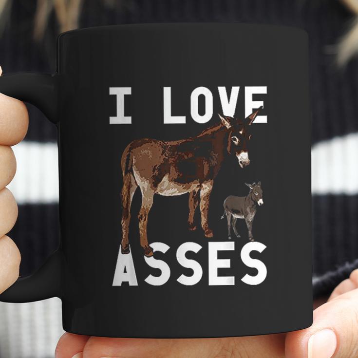 I Love Asses Funny Donkey Burro Animal Coffee Mug