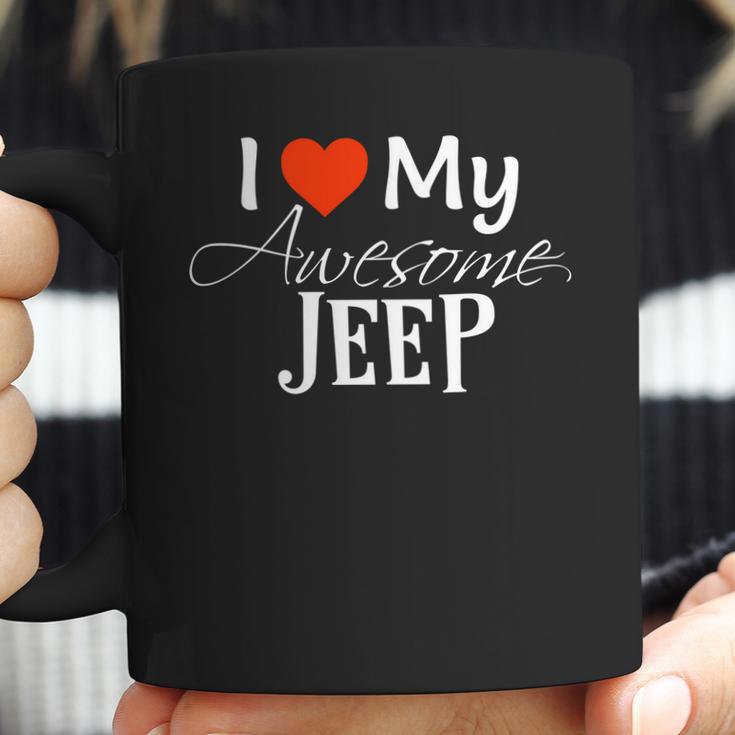 I Love My Awesome Jeep Valentines Day Coffee Mug