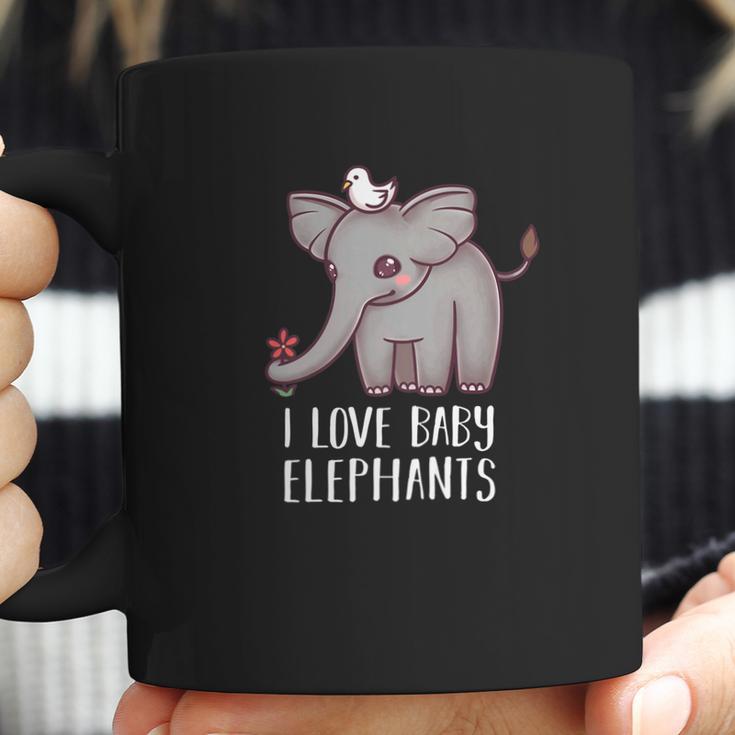 I Love Baby Elephants Funny Cute Chibi Elephant Gift Coffee Mug