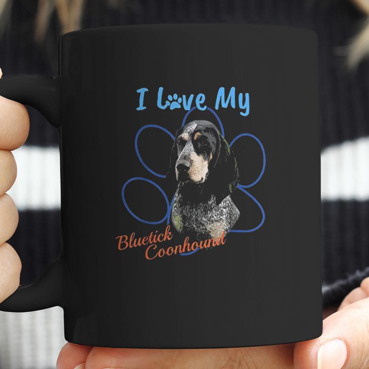 I Love My Bluetick Coonhound Dog Lover Paw Print Coffee Mug