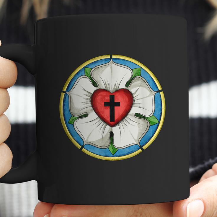 Luther Rose Seal Lutheran Symbol Christian Cross Graphic Design Printed Casual Daily Basic Coffee Mug