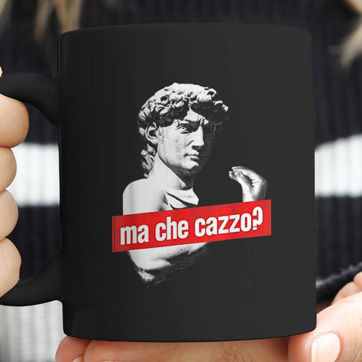 Ma Che Cazzo David Statue With Italian Hand Gesture Coffee Mug