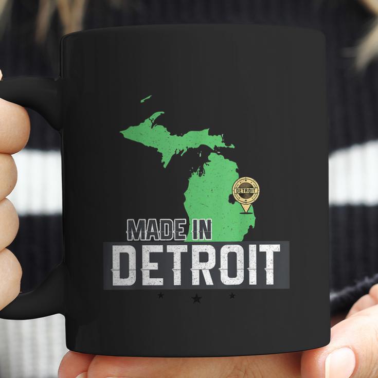 Made In Detroit Michigan State Map Motor City Area Graphic Design Printed Casual Daily Basic Coffee Mug