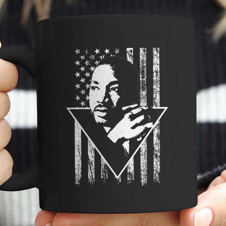 Martin Luther King Jr Distressed Usa Flag Coffee Mug