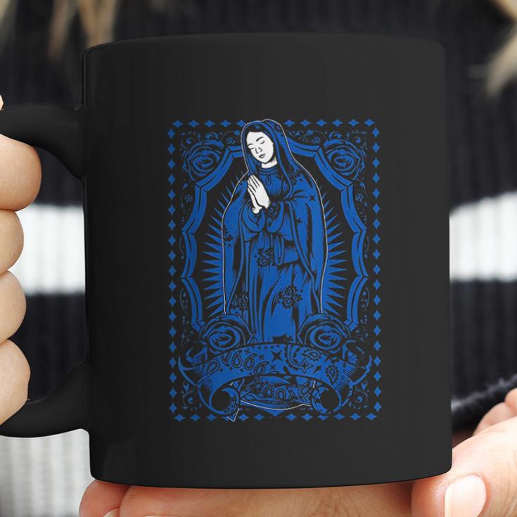 Mary Guadalupe Blue Tattoo Mexico Art Coffee Mug