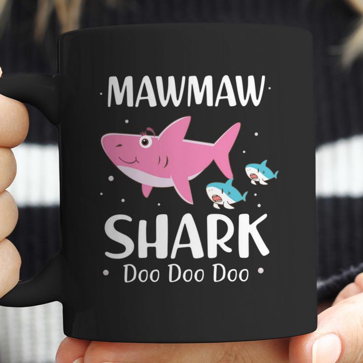 Mawmaw Shark Doo Doo Doo Black Pink Coffee Mug