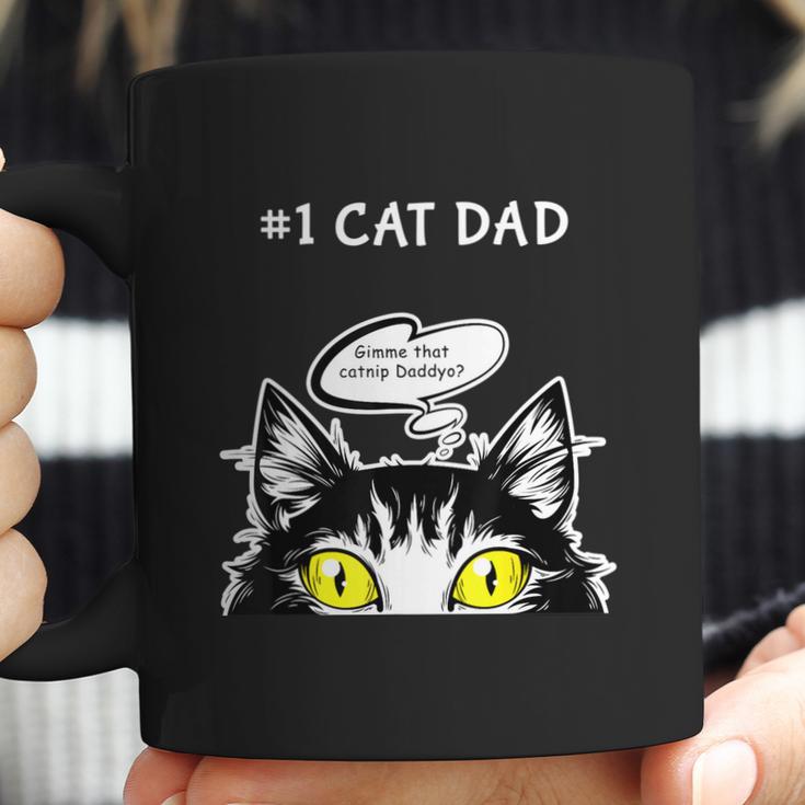 Mens Funny Cat Fathers Day Catnip Crack Cat Weed Best Cat Dad Coffee Mug