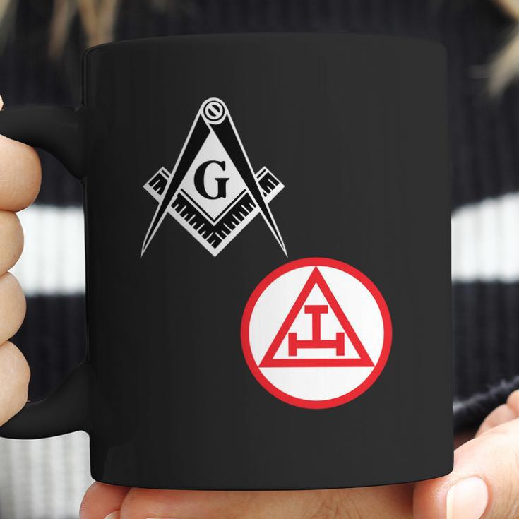 Mens Mason Royal Arch Split Masonic York Rite Black Coffee Mug