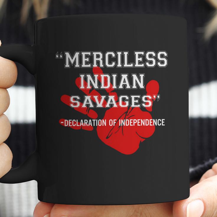 Merciless Indian Savages – Declaration Of Independence Red Hand Coffee Mug