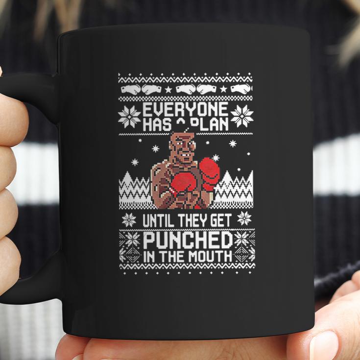 Mike Tyson Punch Everyone Has A Plan Until Ugly Christmas Coffee Mug