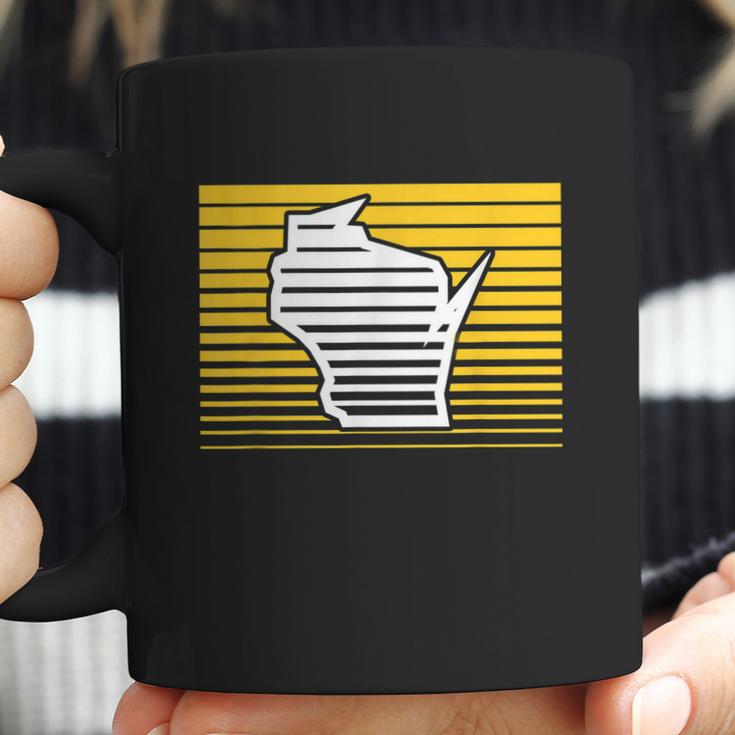 Milwaukee Wisconsin Retro Gradient Stripes Coffee Mug