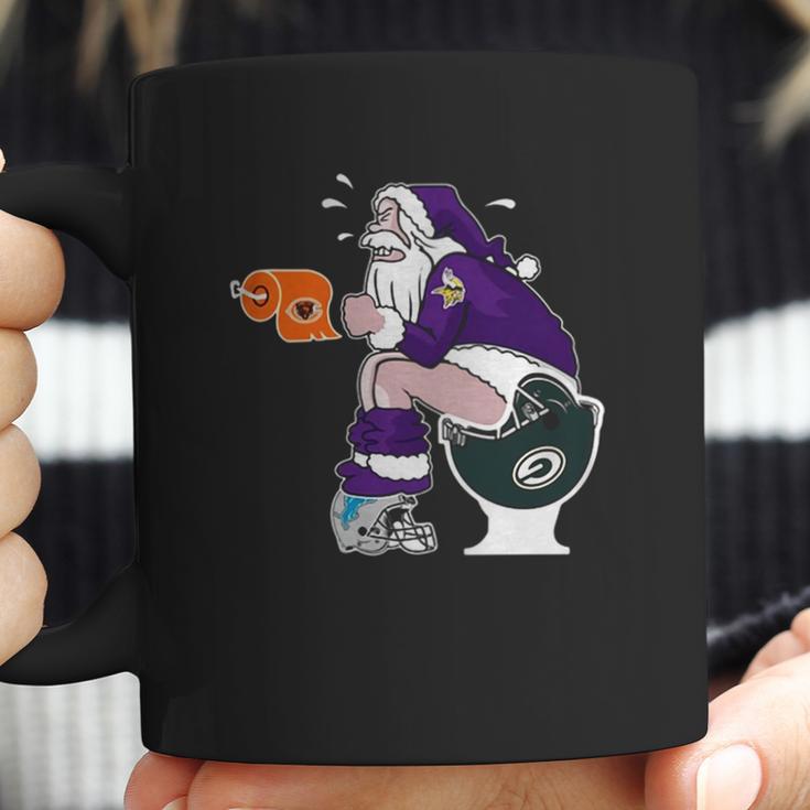 Minnesota Vikings Vs Detroit Lions Chicago Bears Green Bay Packers Santa Claus Shirt Coffee Mug