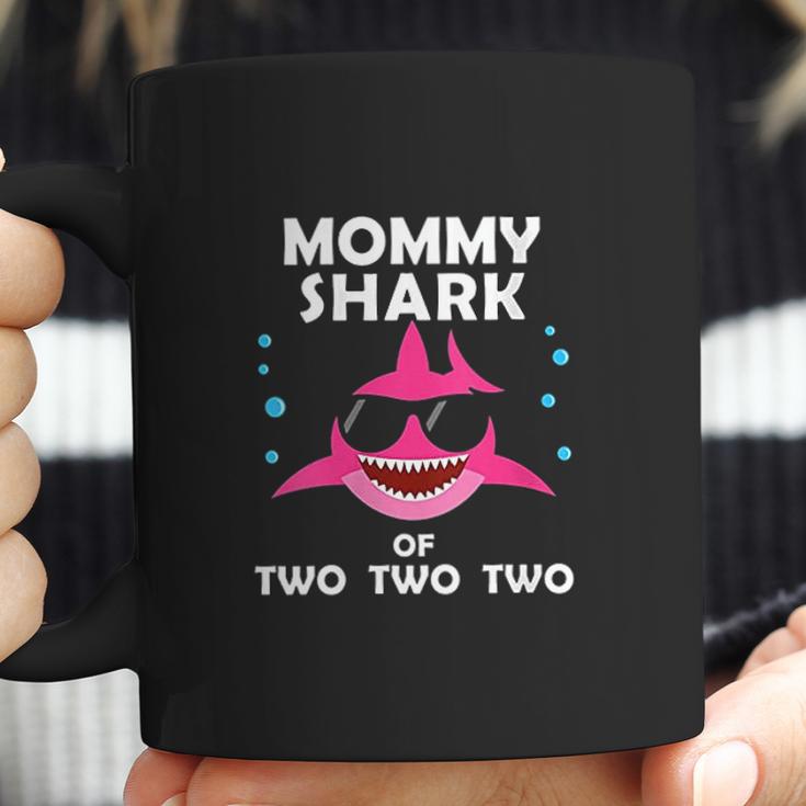 Mommy Shark Of Two Announcement Coffee Mug