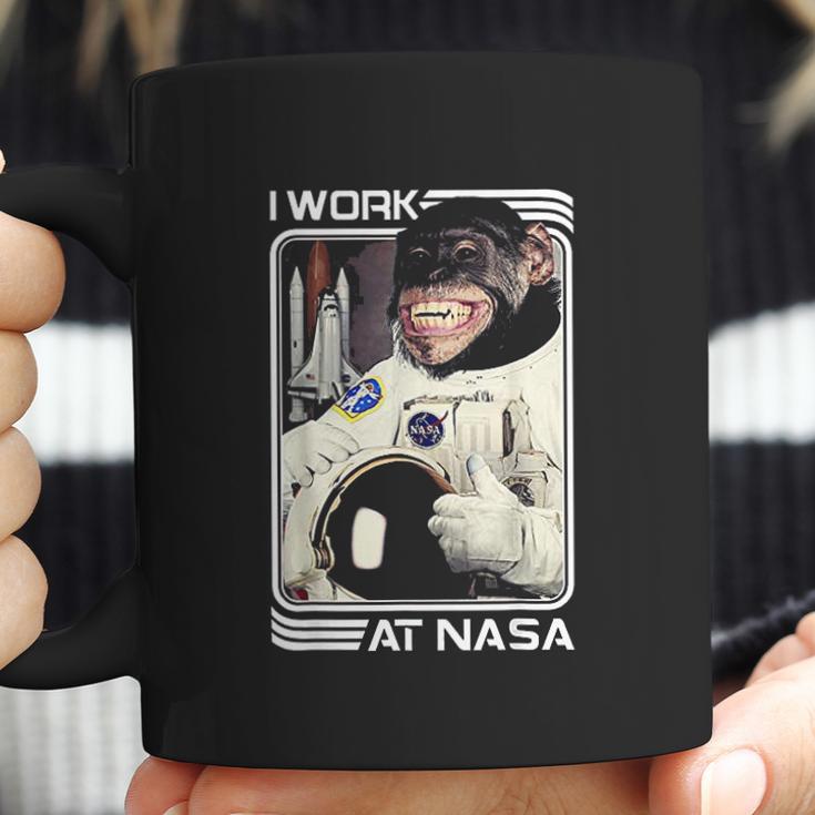 Nasa I Work There Chimpanzee Coffee Mug