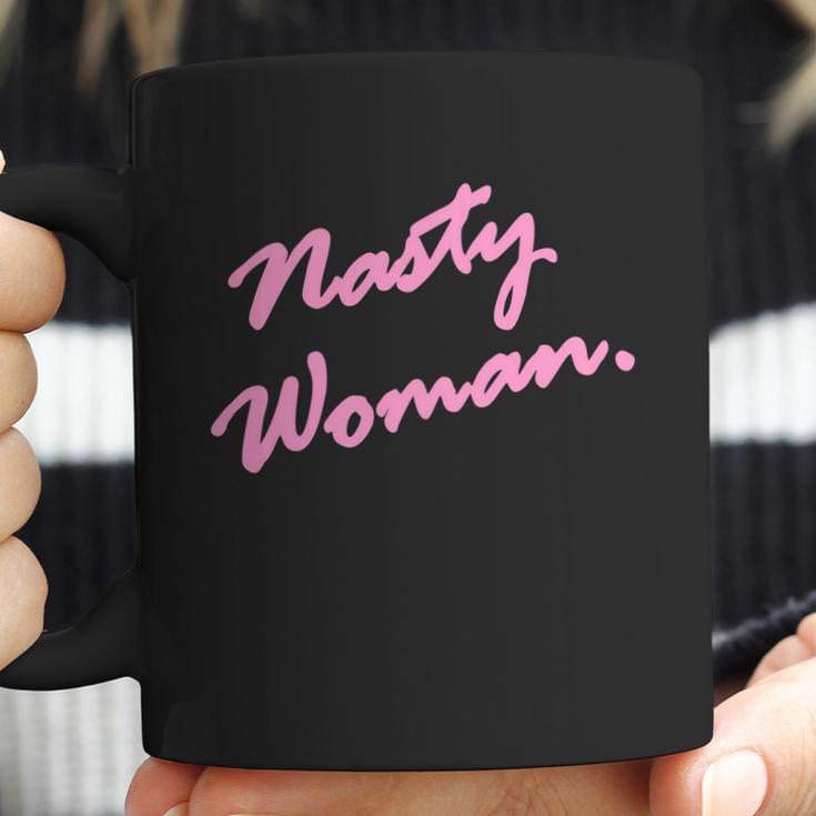 Nasty Woman Pink Script Hillary Clinton Coffee Mug