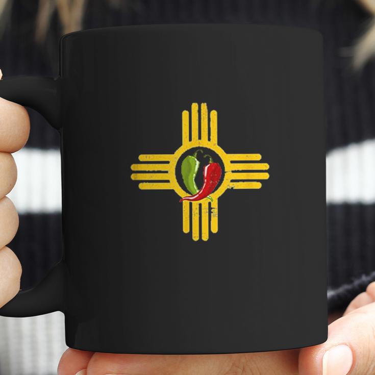 New Mexico Southwest Zia With Red And Green Chile Coffee Mug