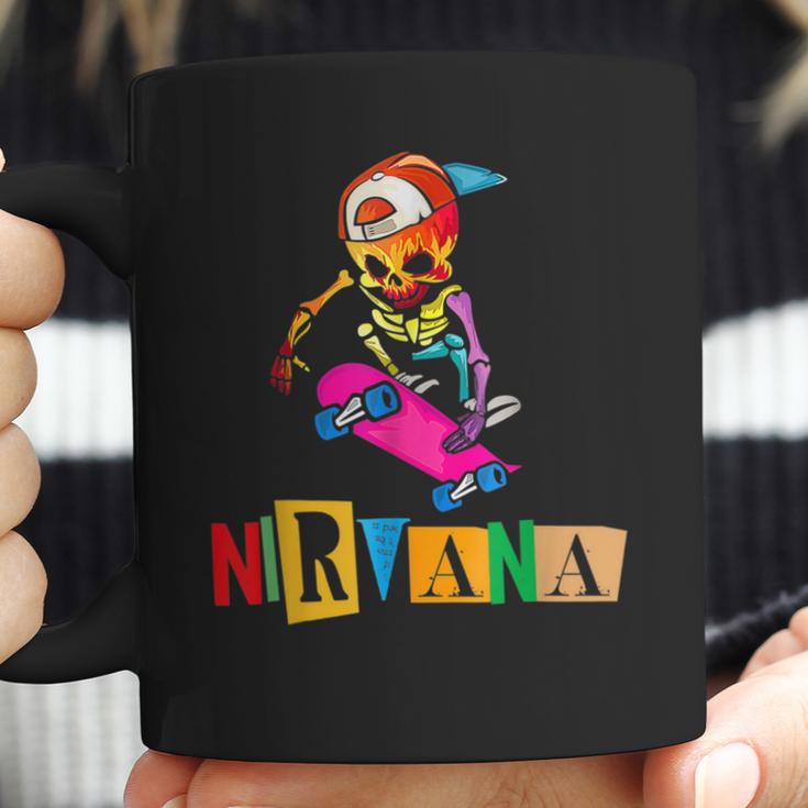 Nirvanas Skateboard Skelton V3 Men Women T-Shirt Graphic Print Casual Unisex Tee Coffee Mug