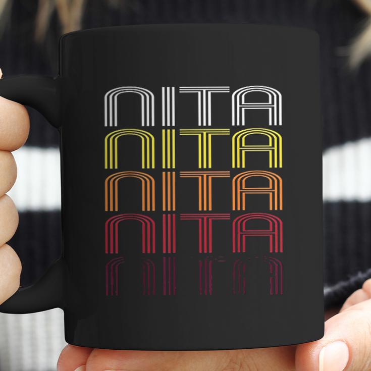 Nita Retro Wordmark Pattern Vintage Style Coffee Mug