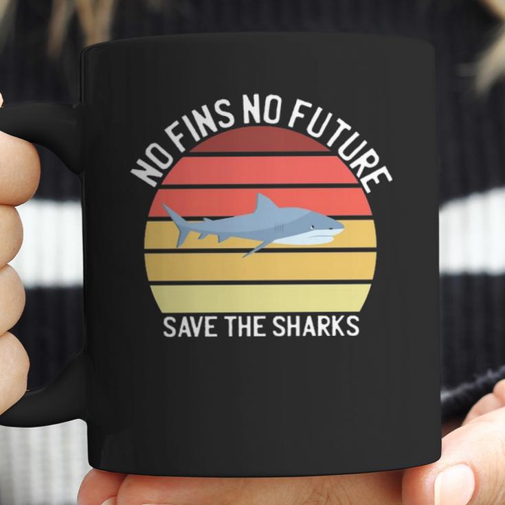 No Fins No Future Save The Sharks Family Love Shark Fin Coffee Mug