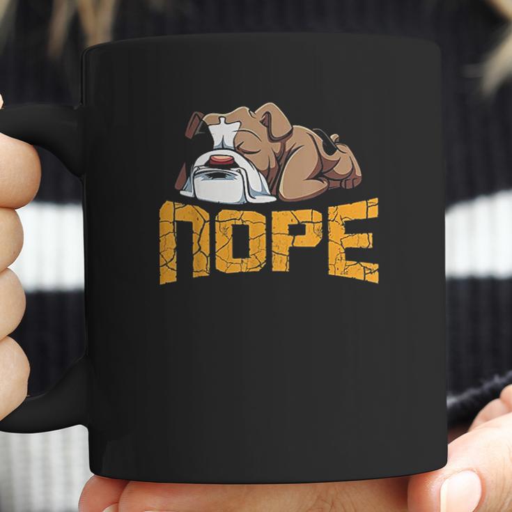 Nope Lazy English Bulldog Funny Dog Pet Lover Coffee Mug