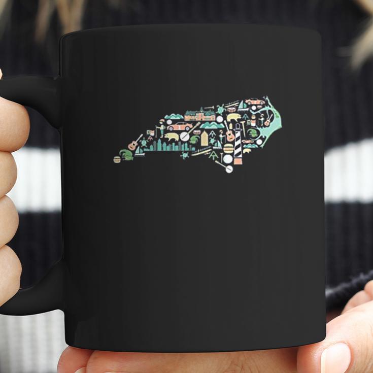 North Carolina Icon Map Coffee Mug